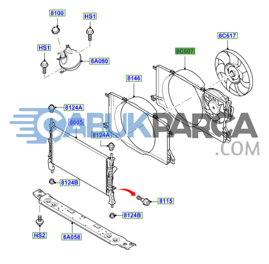 6C11 8C607 CG Fan Motoru